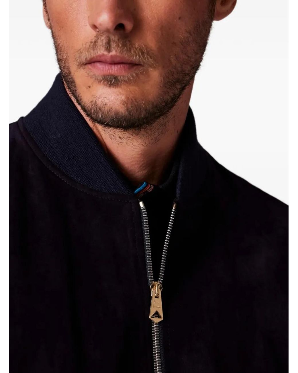 Paul Smith Black Suede Bomber Jacket for men