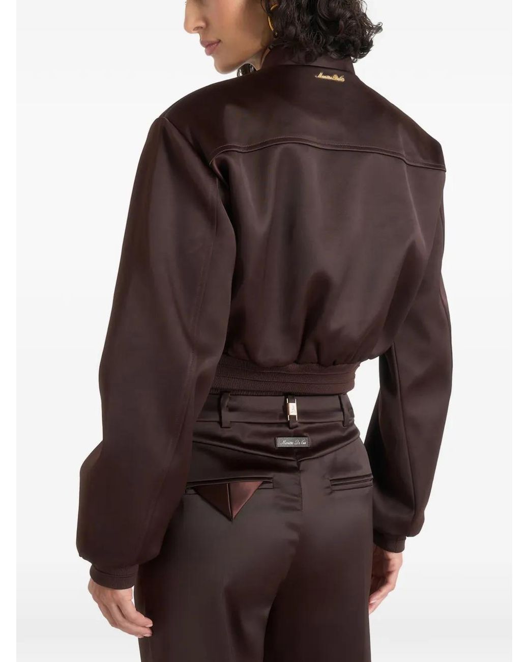 Manière De Voir Black Veste Bomber Monique À Épaules Larges