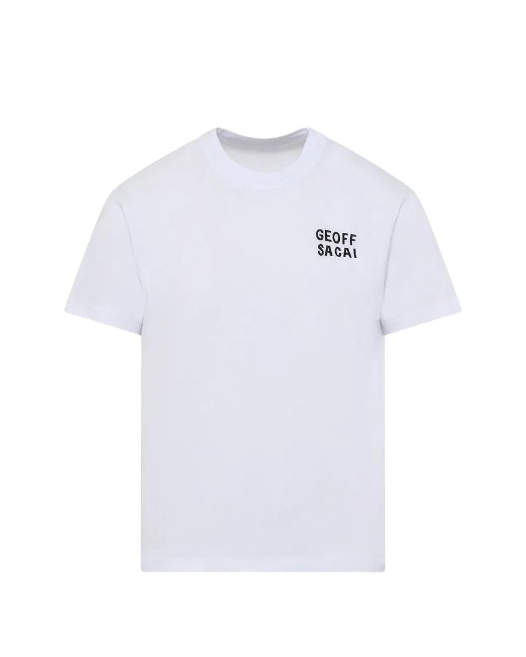 Sacai X Geoff Mcfetridge Embroidered T-Shirt in White for Men | Lyst