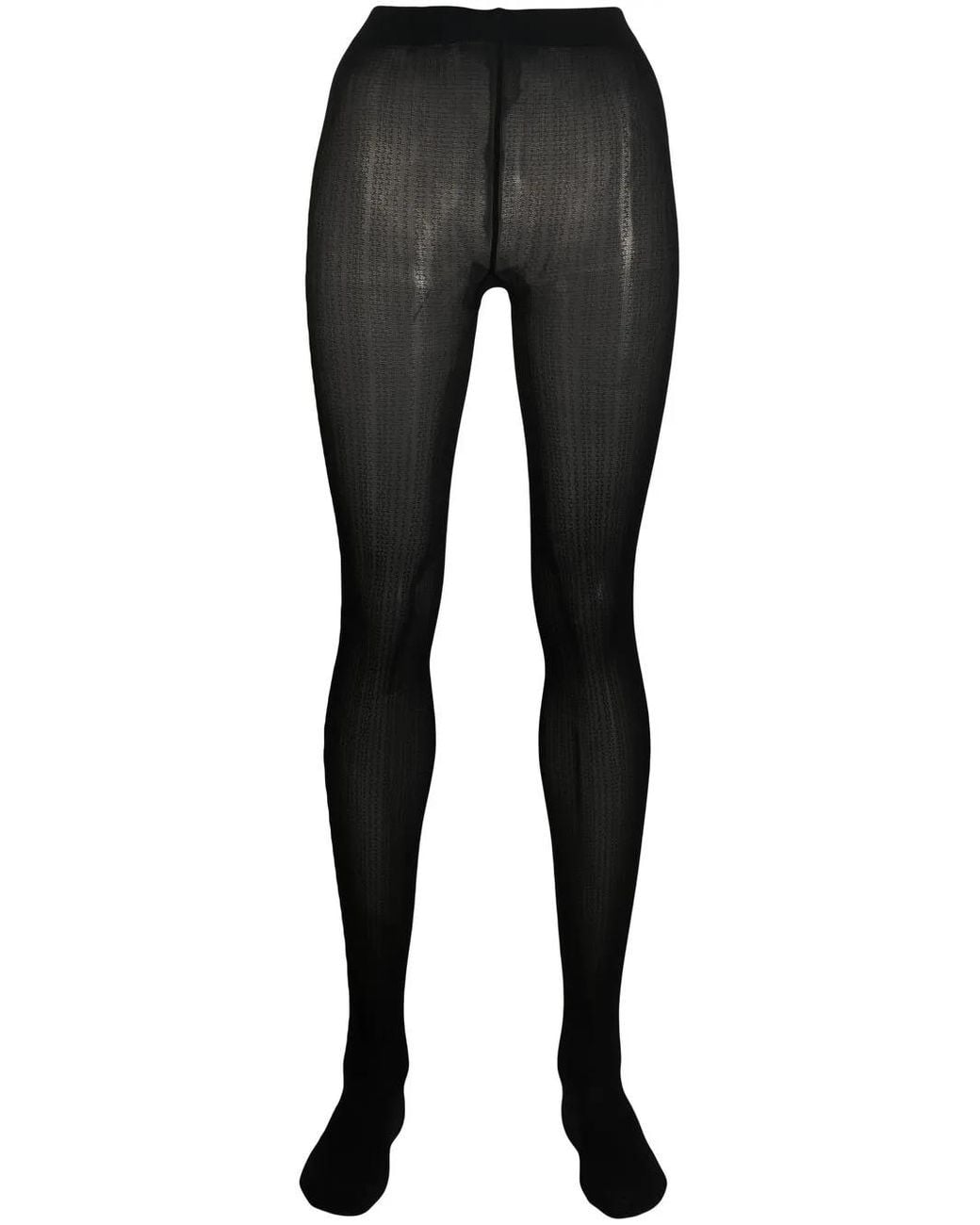 Falke Black Semi-Sheer High-Waisted Tights