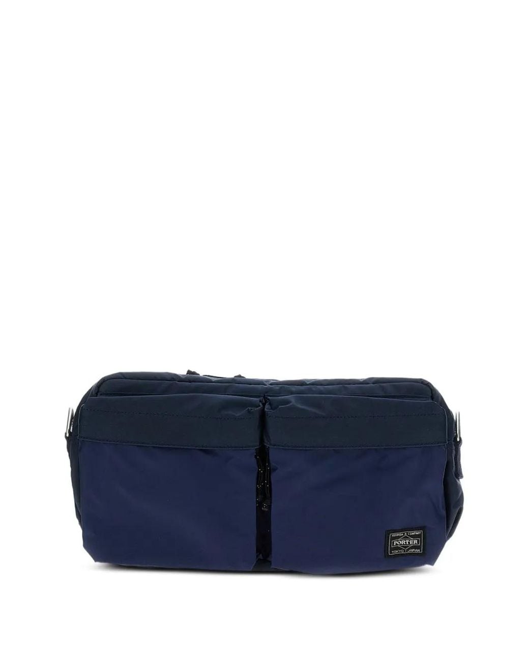Porter-Yoshida and Co Blue Front-Pockets Logo-Label Bag for men