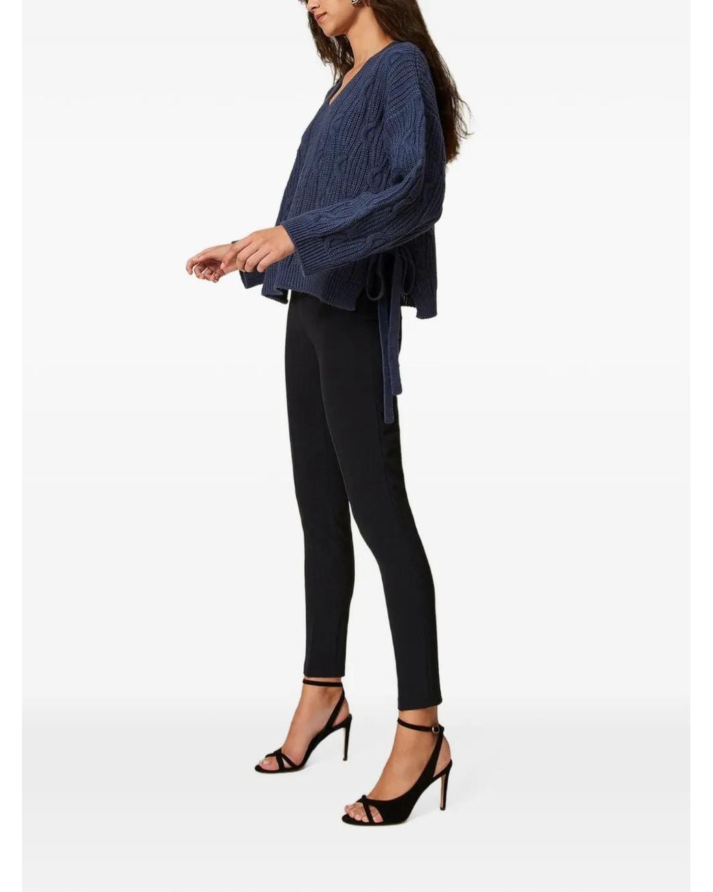Twinset Blue Wool Blend Jumper With Ties