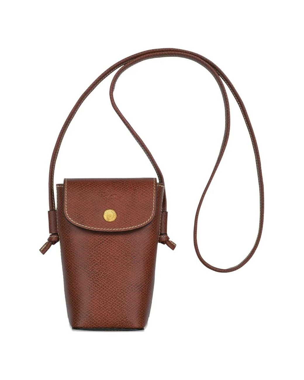 Longchamp Brown Épure Phone Case