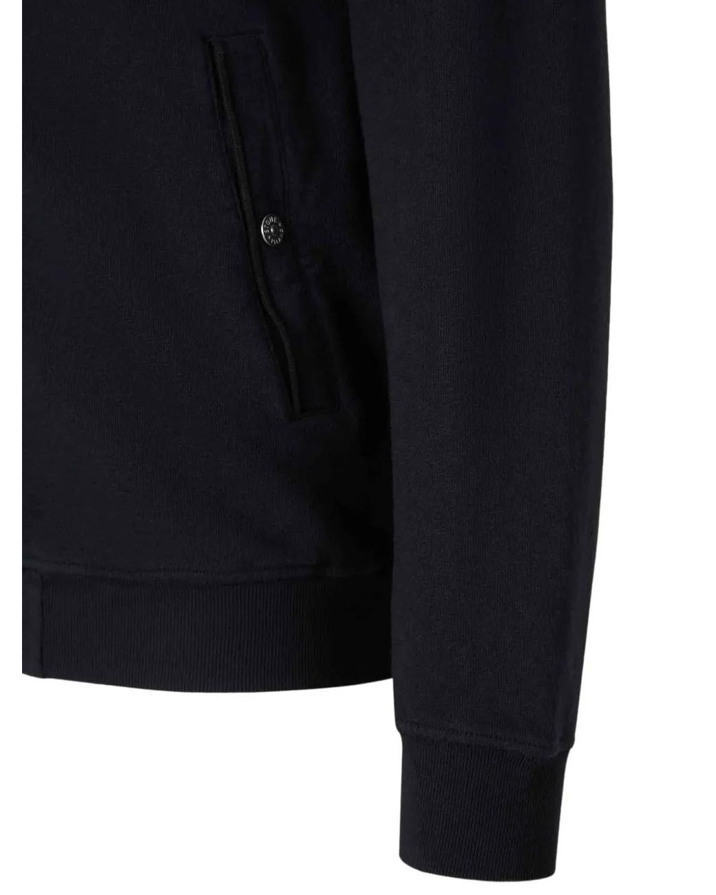 Stone Island Trui Met Rits En Patch in het Blue voor heren