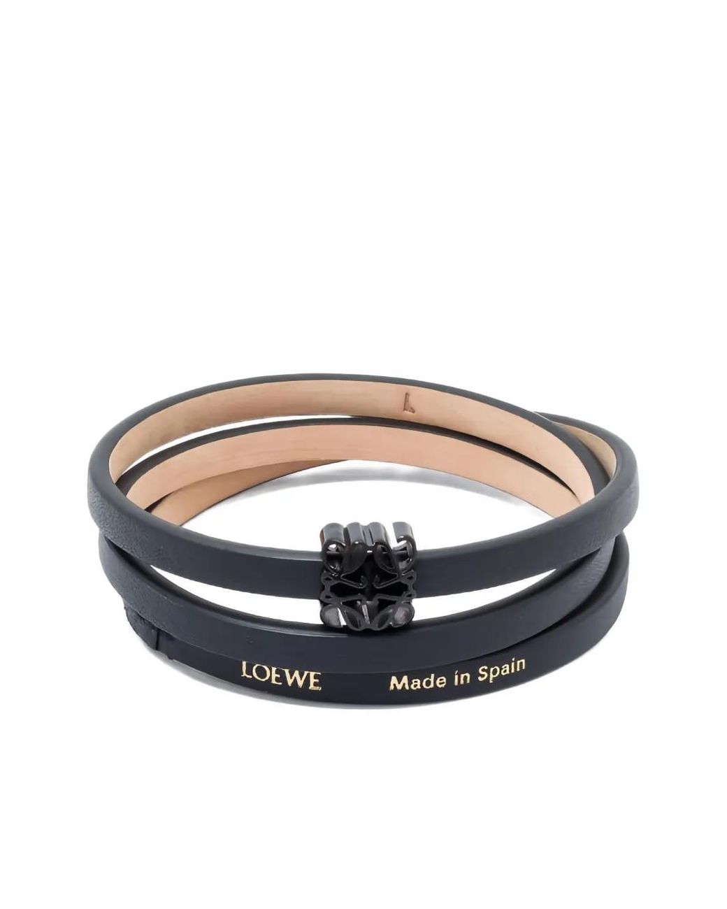 Loewe White Anagram Bombé Twist Bracelet