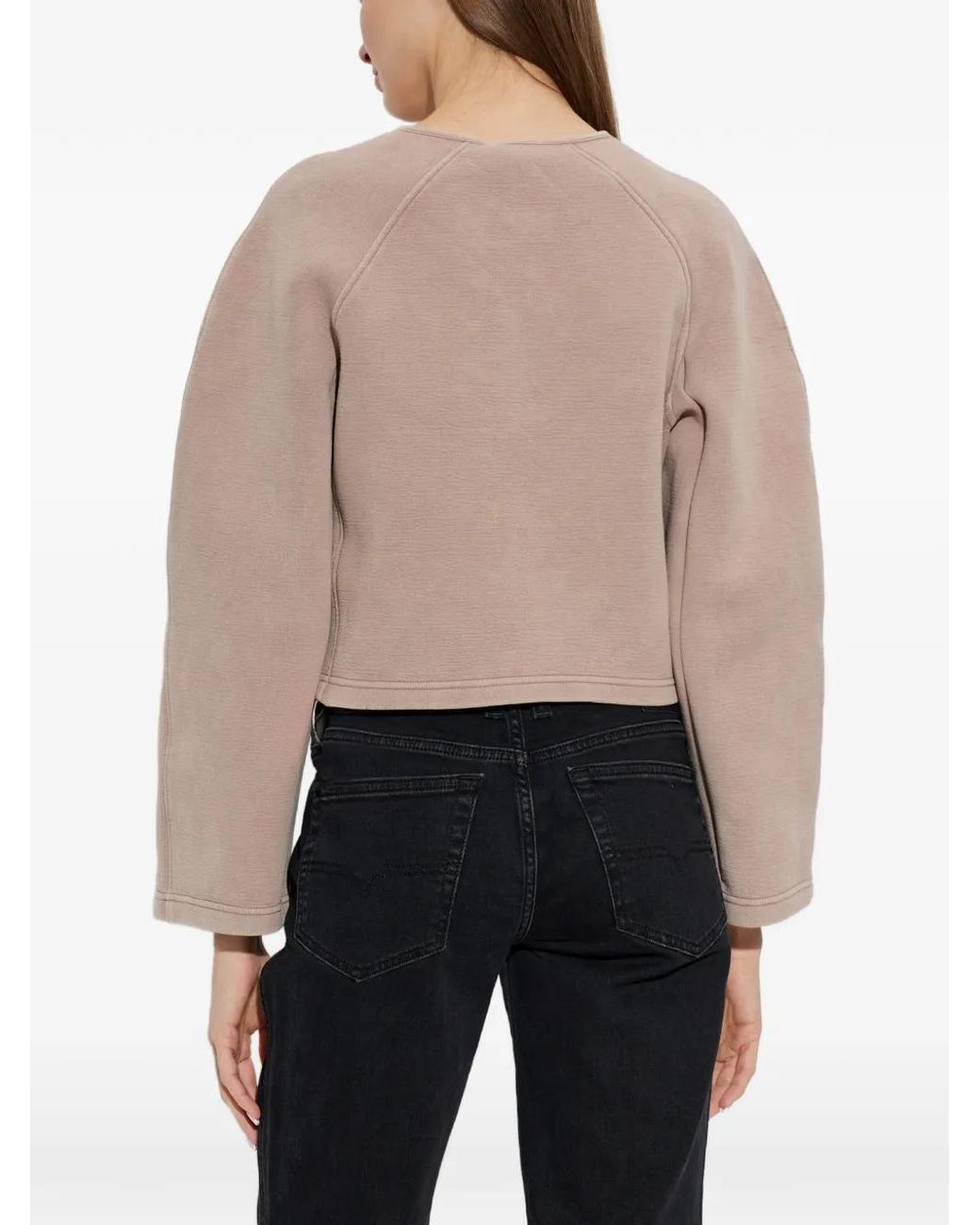 DIESEL Natural Veste Crop À Logo Brodé G-Hava