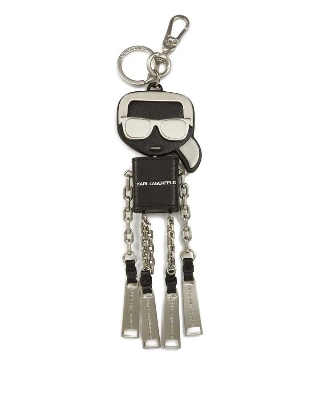 Karl Lagerfeld White K/Ikon Keychain for men