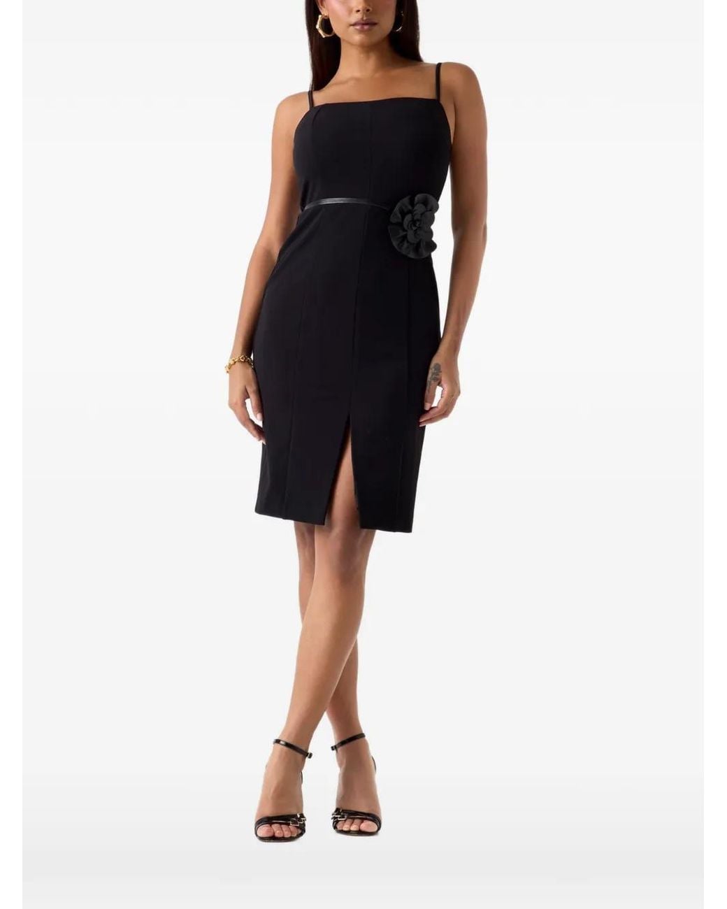 Guess Black Floral-Detail Dress