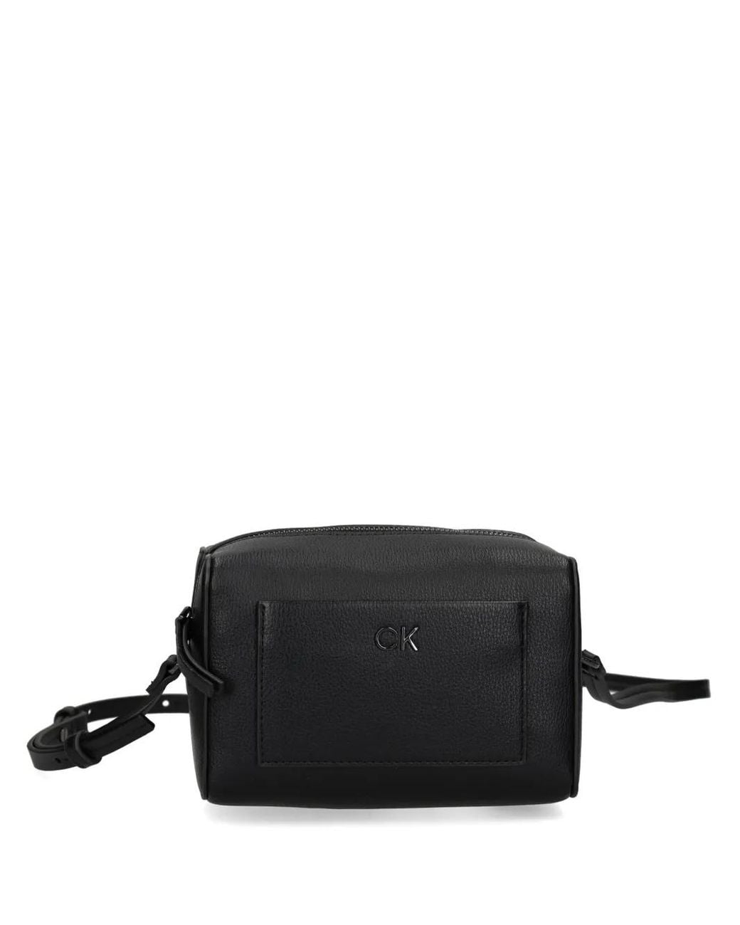 Calvin Klein Black Logo-Lettering Crossbody Bag