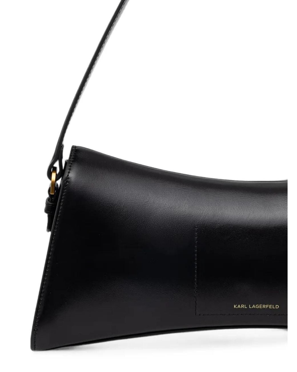 Karl Lagerfeld Black K/Autograph Twist Shoulder Bag