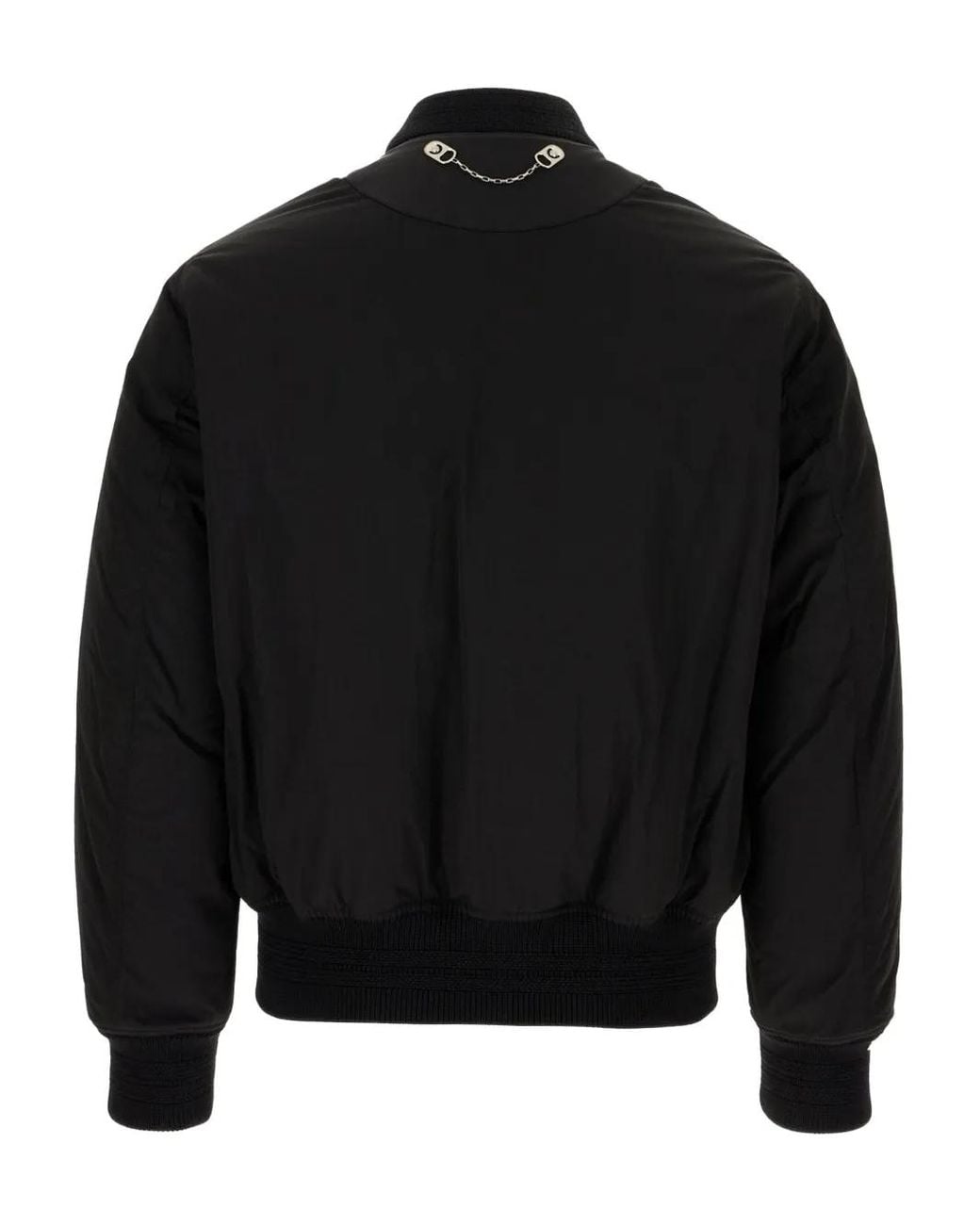 Off-White c/o Virgil Abloh Black Zip Bomber Jacket for men