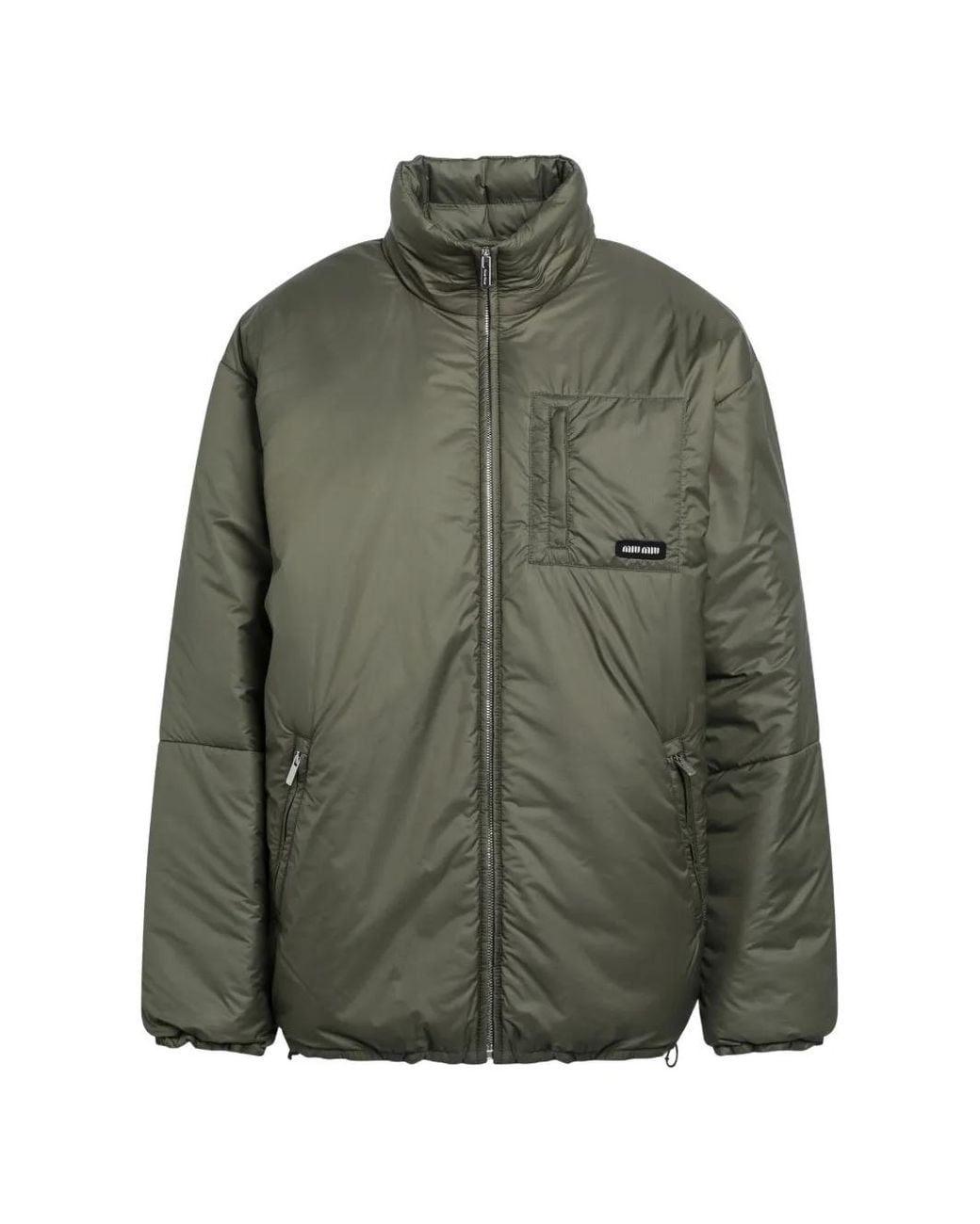 Miu Miu Green Medium-Weight Ripstop Down Jacket