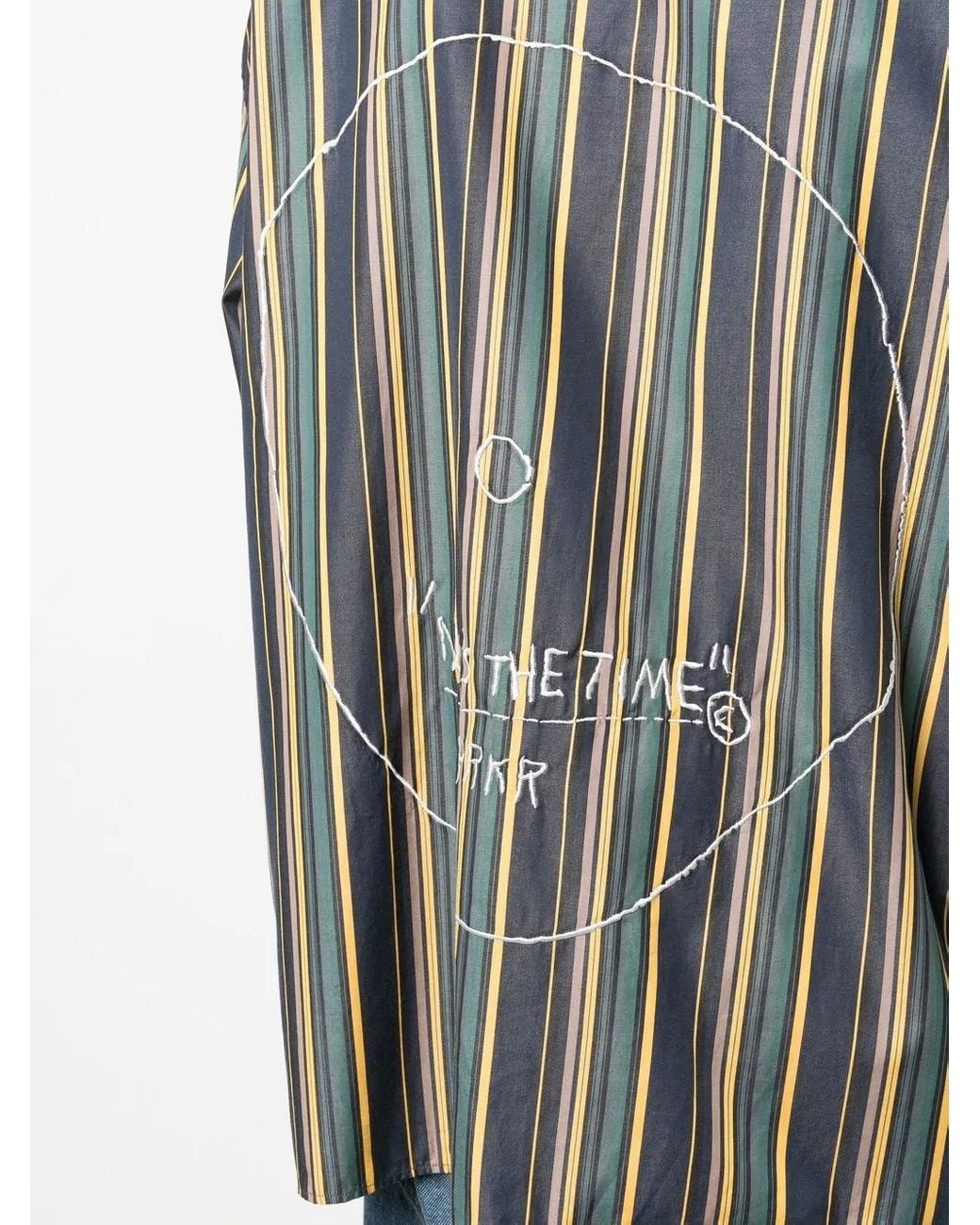 Etudes Studio Green Multicolour Striped Shirt for men