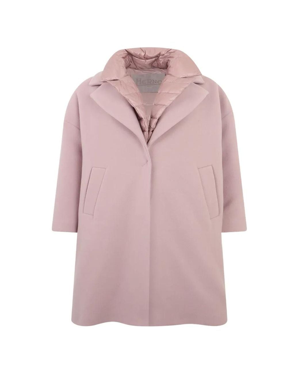 Herno Pink Padded-Lining Notched-Lapels Jacket