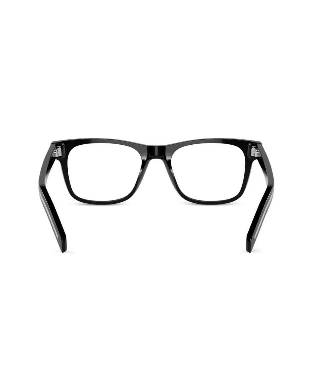 Prada Brown Rivet-Detail Square-Frame Glasses for men