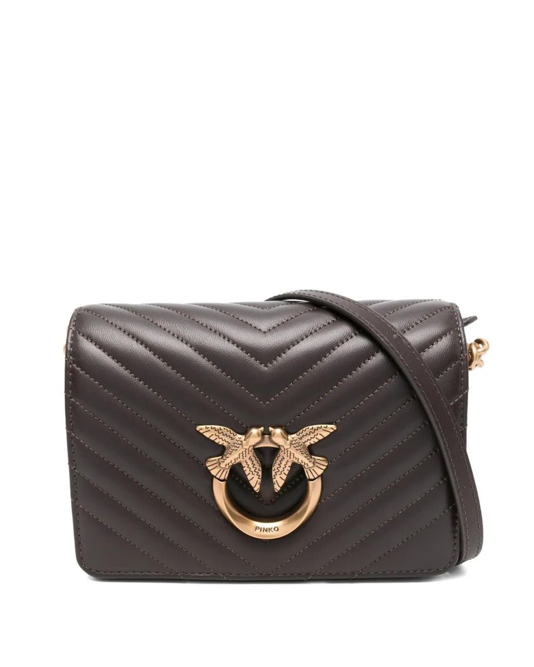 Pinko Gray Love Click Bag