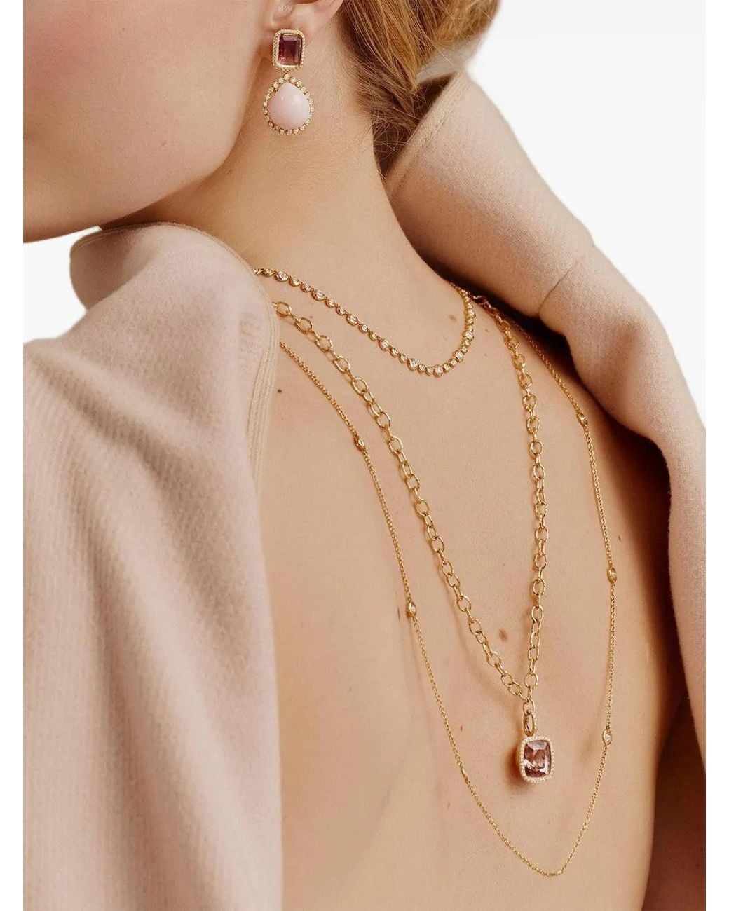 Octavia Elizabeth Natural Tourmaline And Diamond Pendant