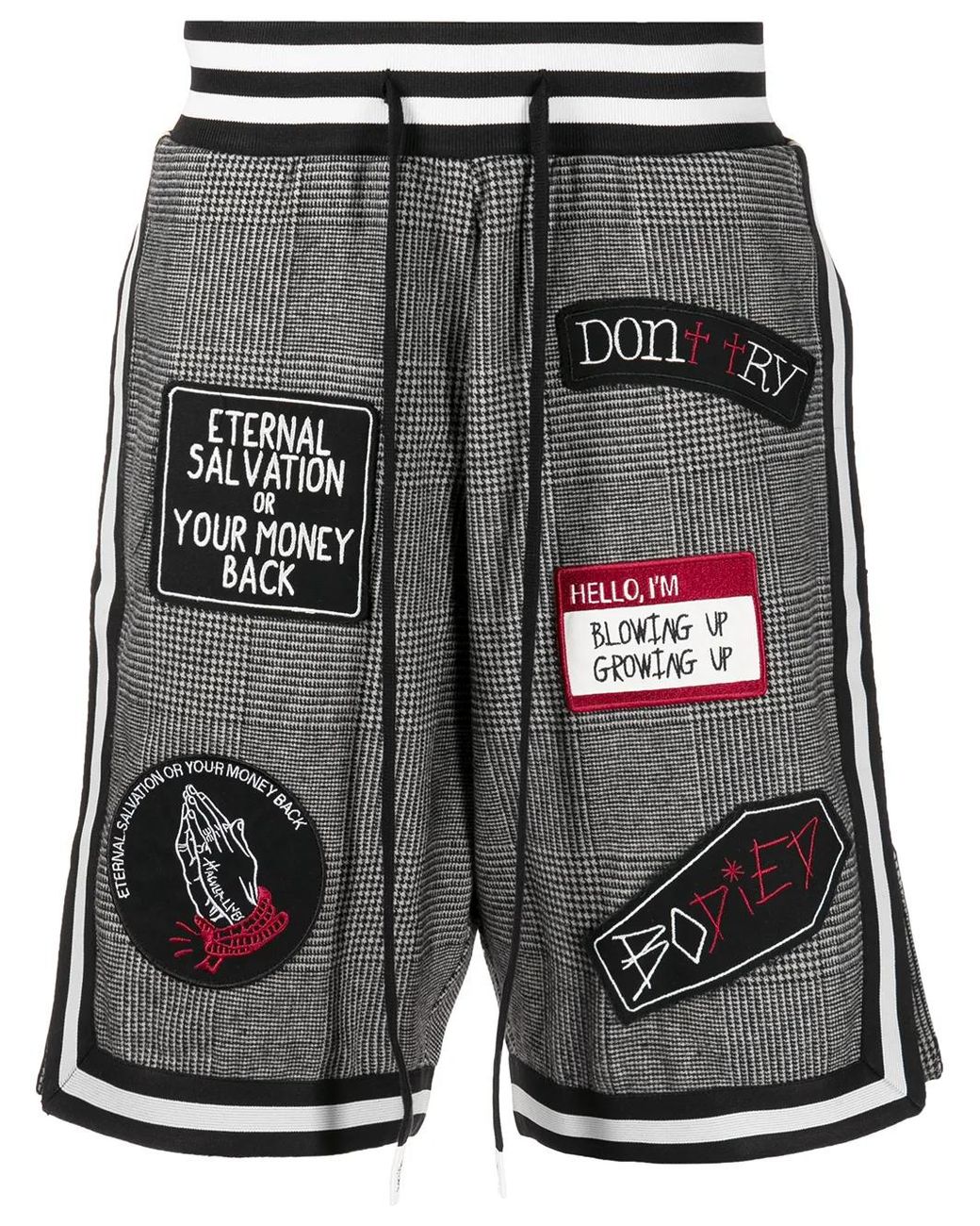 Haculla Black Eternal Salvation Basketball Shorts for men