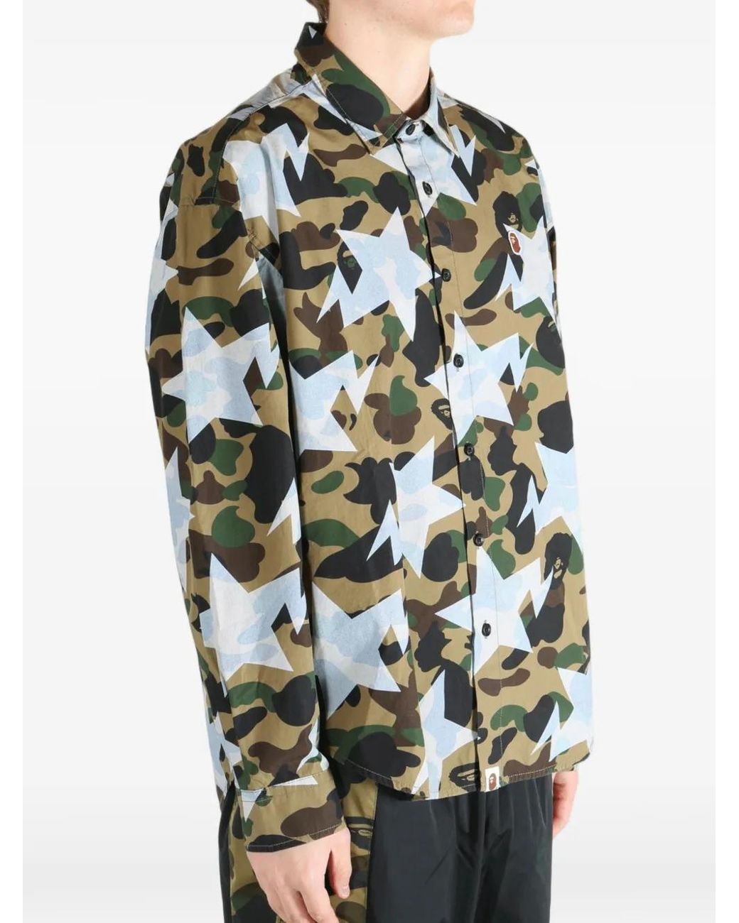 A Bathing Ape Natural Sta Camouflage-Print Shirt for men