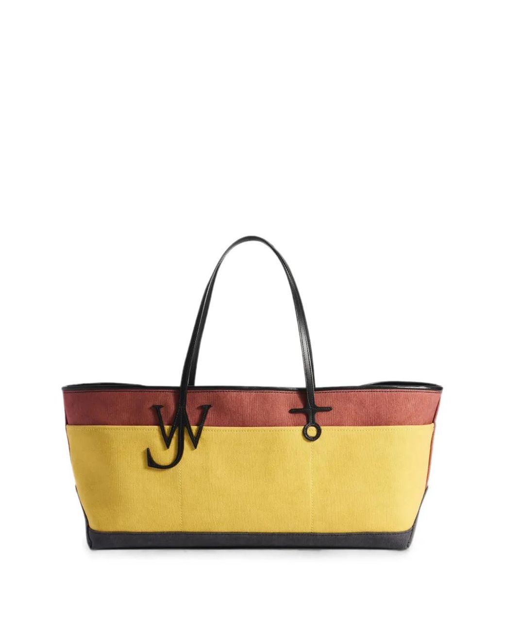 J.W. Anderson Yellow Stretch Anchor Logo-Plaque Colour-Block Tote Bag
