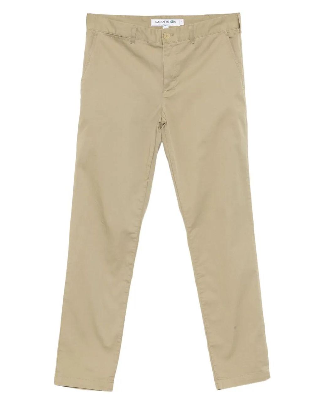 Lacoste Natural Straight-Leg Trousers for men