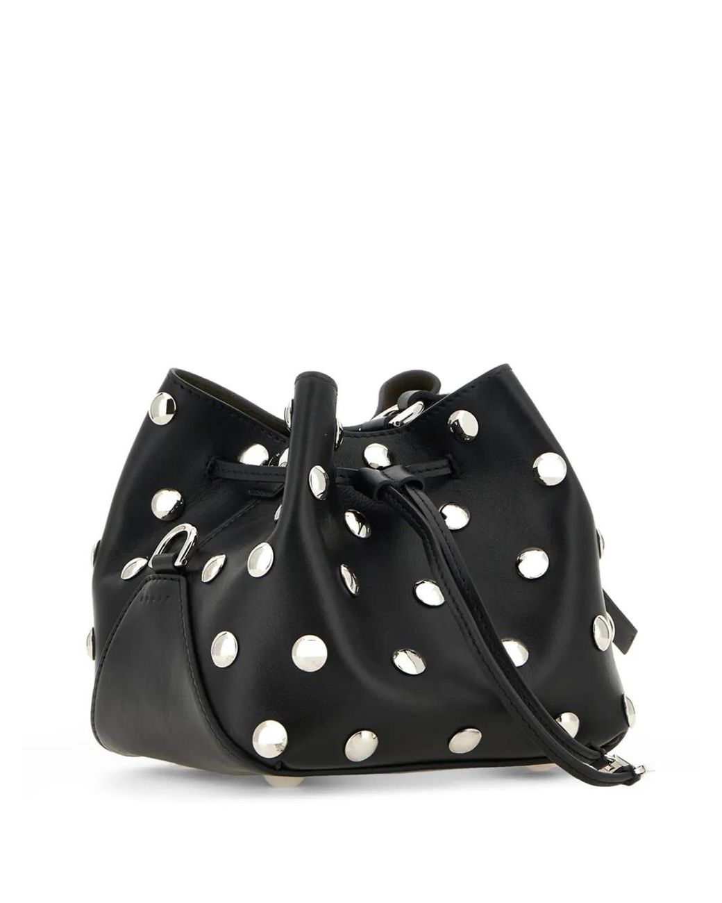 Hogan Black Stud-Embellished Bucket Bag