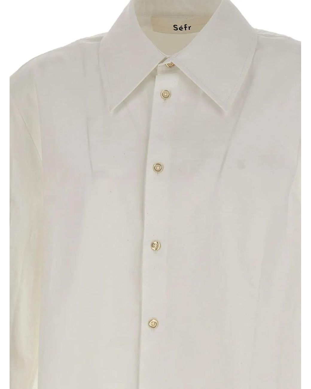 Séfr White Trino Buttoned Shirt for men