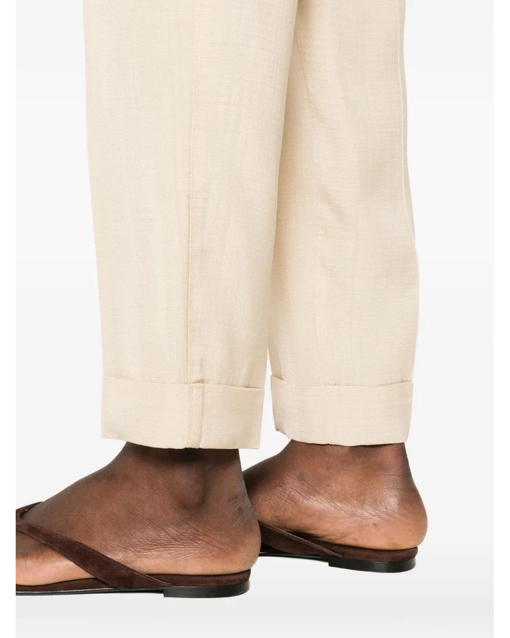 P.A.R.O.S.H. Natural Buttoned Trousers