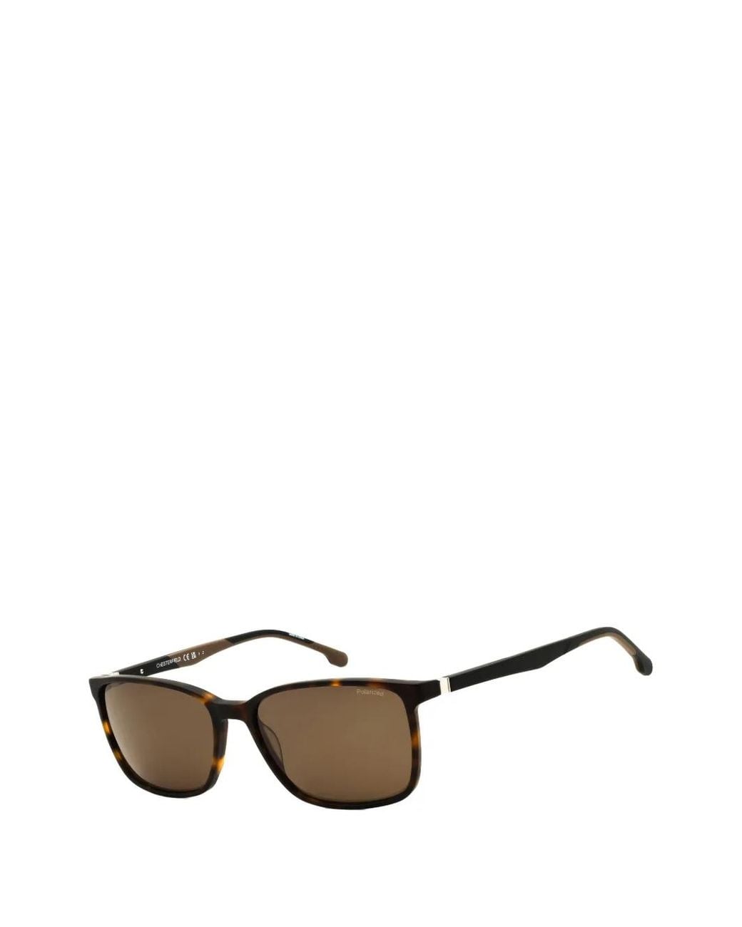 Chesterfield Brown Rectangle-Frame Sunglasses for men