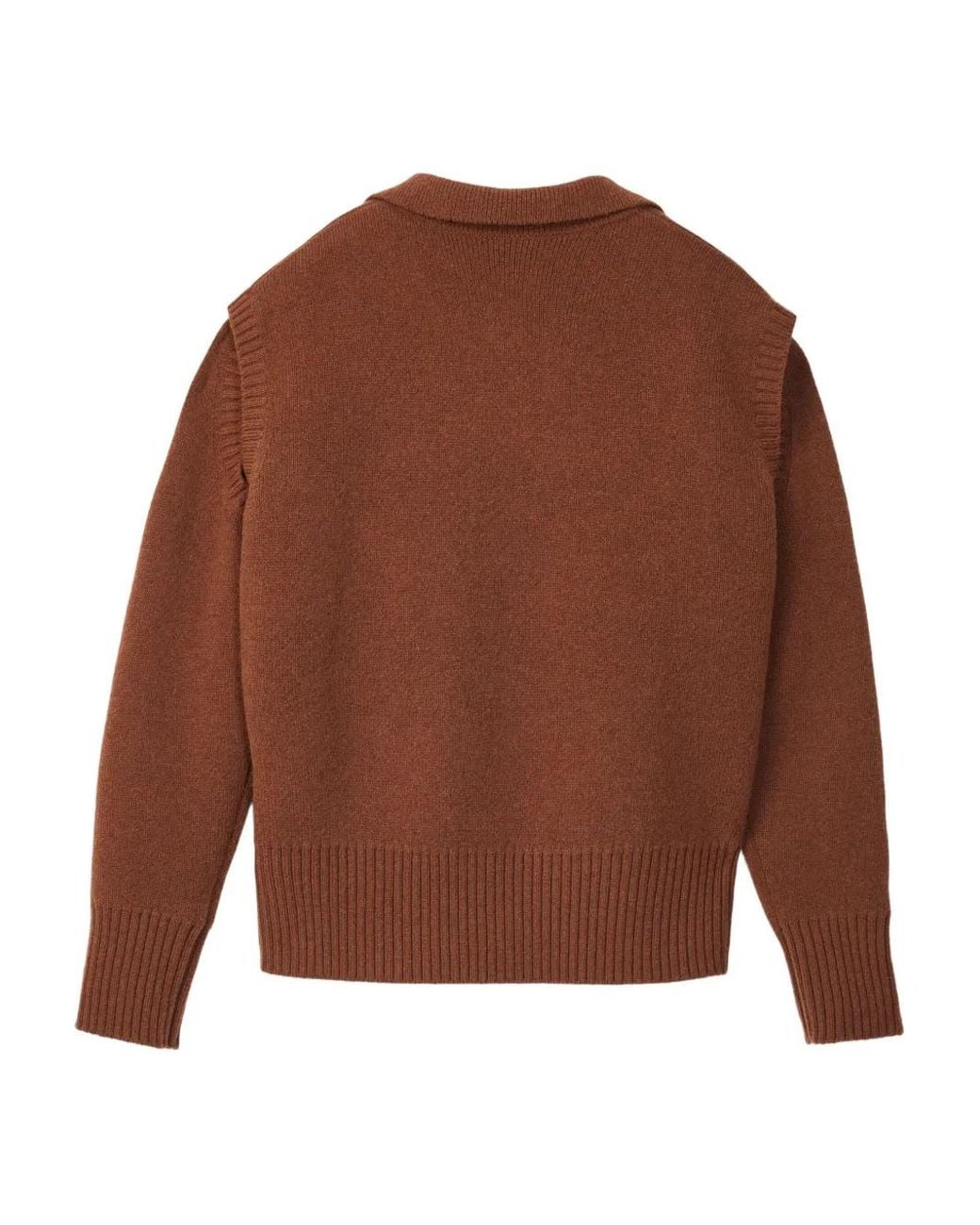 CAMPERLAB Brown Polo-Neck Wool Sweater