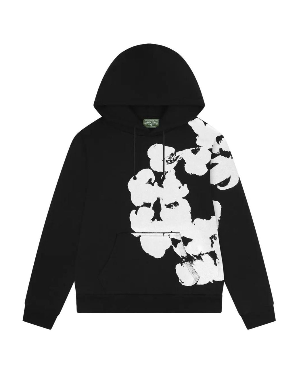 DENIM TEARS Black Big Cotton Wreath Hoodie for men