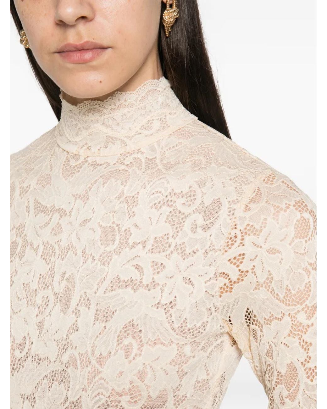 Zimmermann White Corded Lace Bodysuit