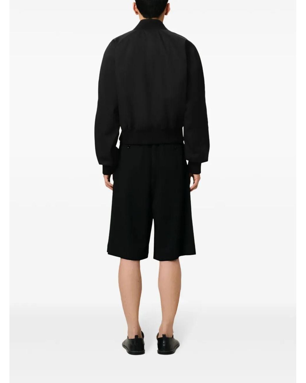 AMI Black Logo Bomber Jacket for men