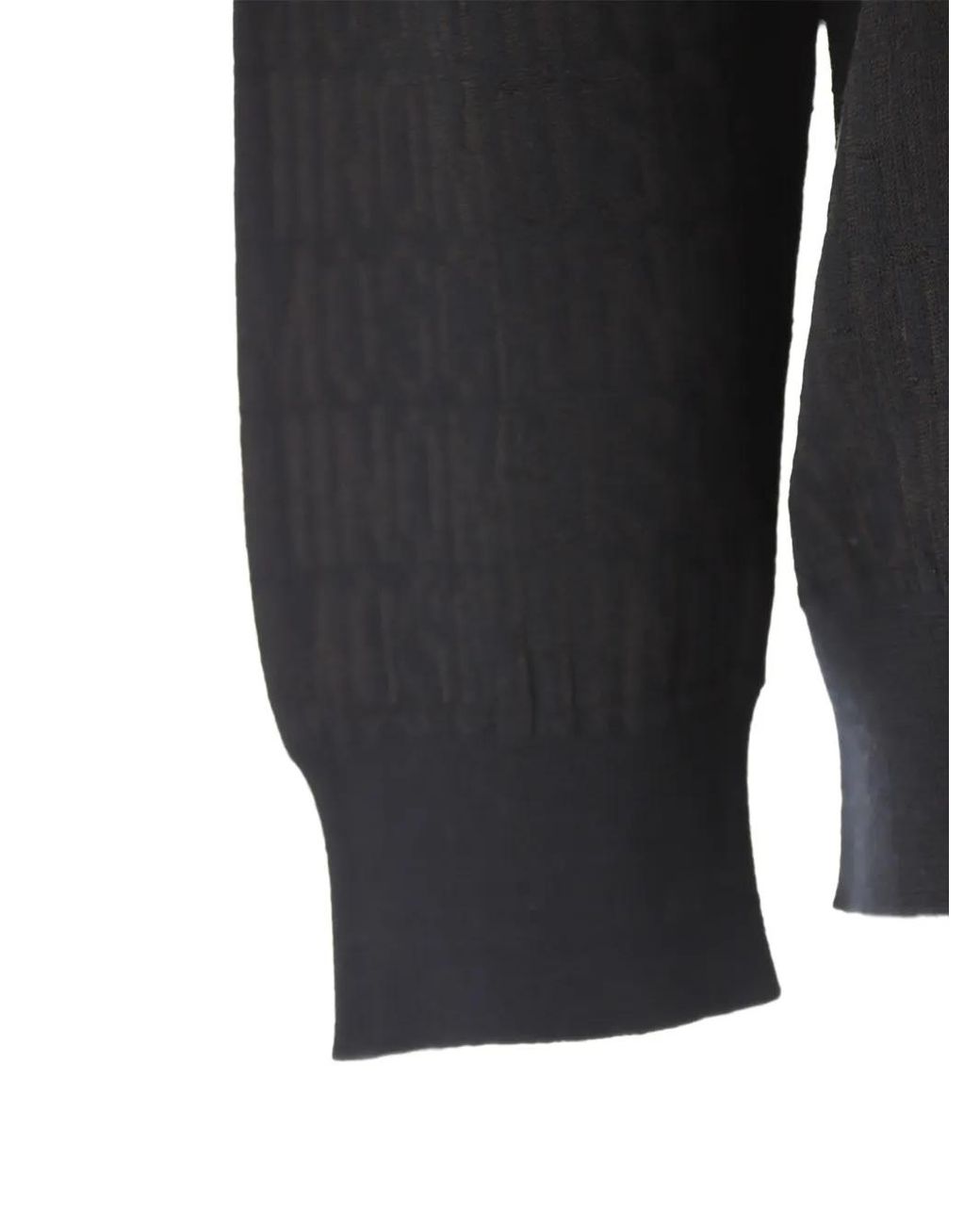 Moschino Black Logo-Pattern Wool Sweater for men