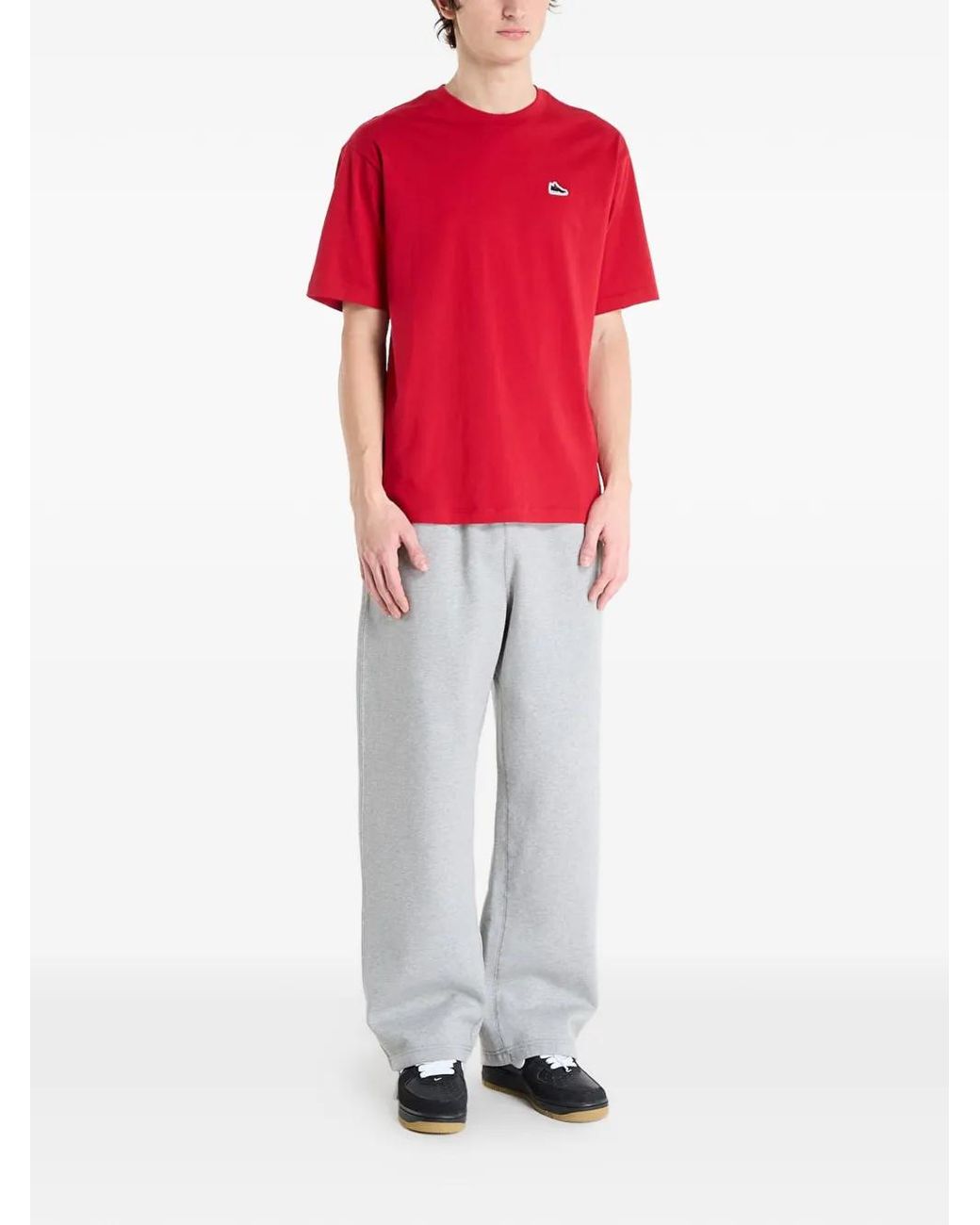Nike Red Logo-Patch T-Shirt for men
