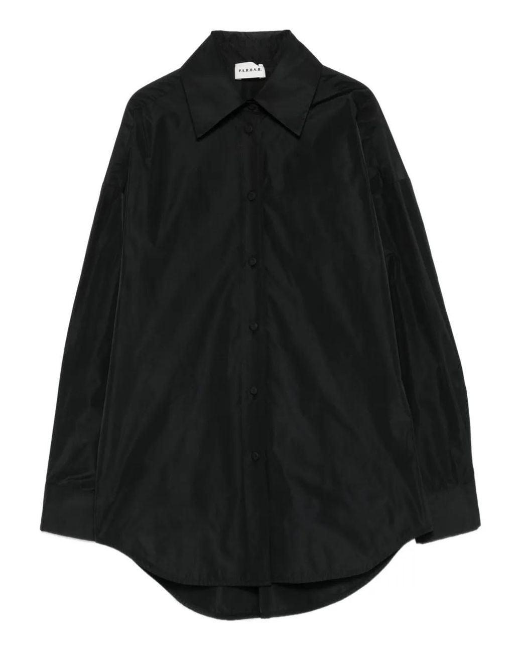 P.A.R.O.S.H. Black Taffeta Shirt