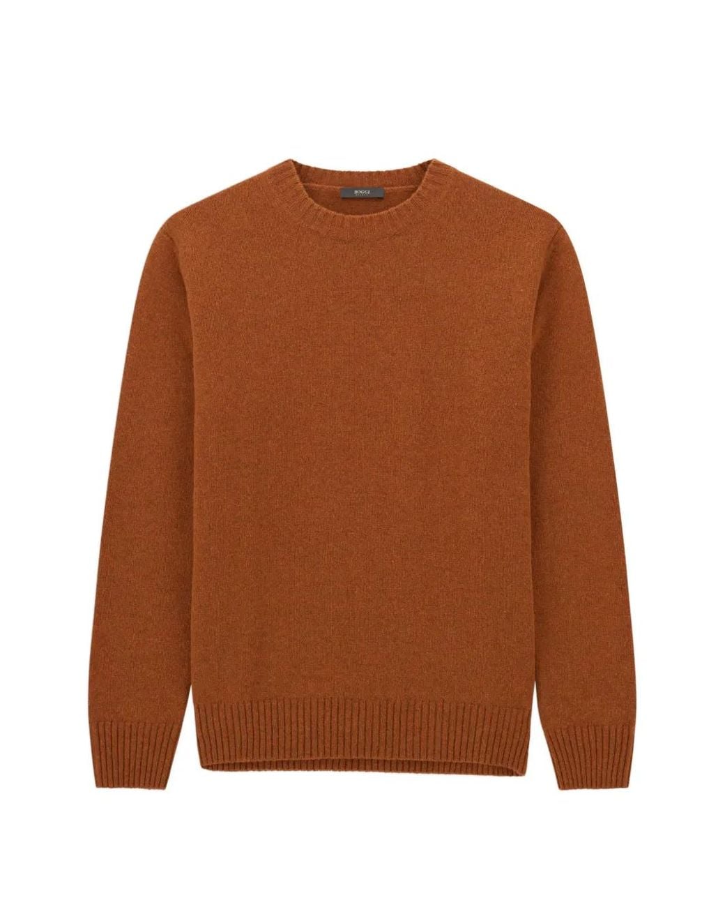 Boggi Brown Crew Neck Jumper for men