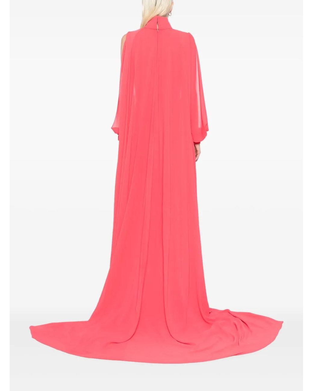 Saiid Kobeisy Pink Crepe Georgette Dress