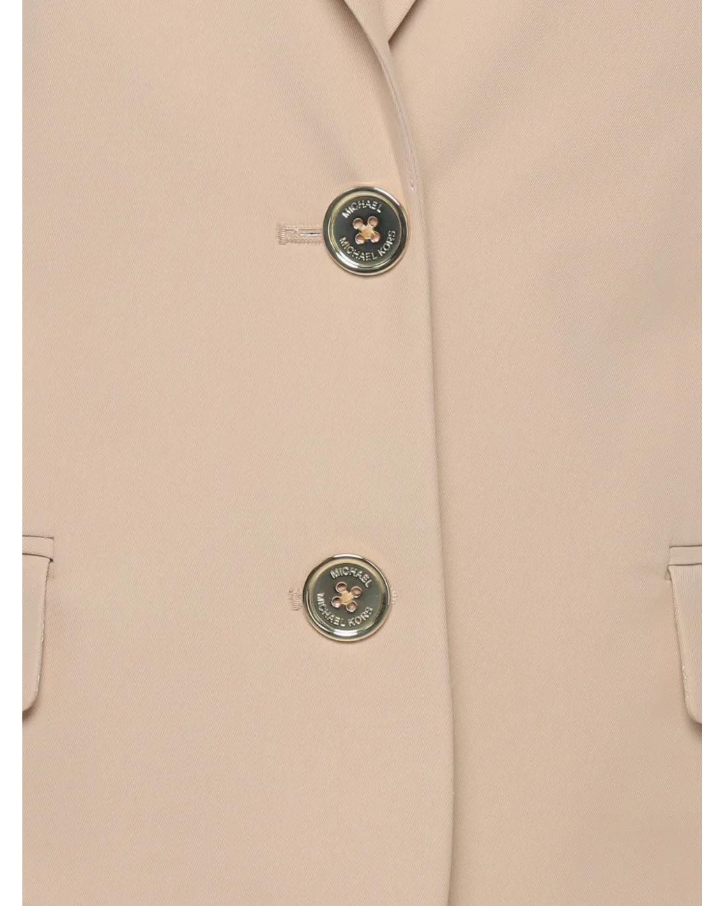 Michael Kors Natural Two-Button Blazer