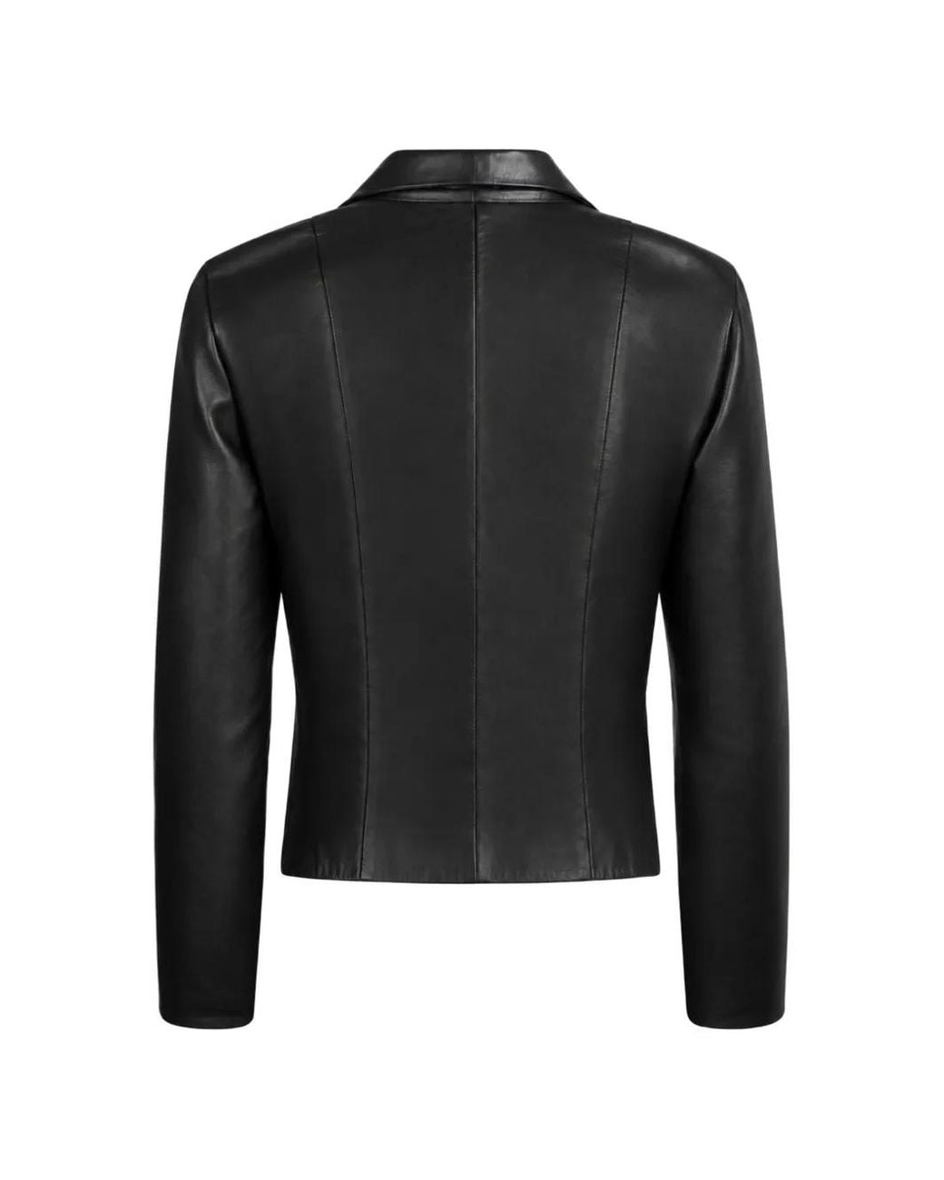 Heira Leatherwear Black Snatched Side-Slit Jacket