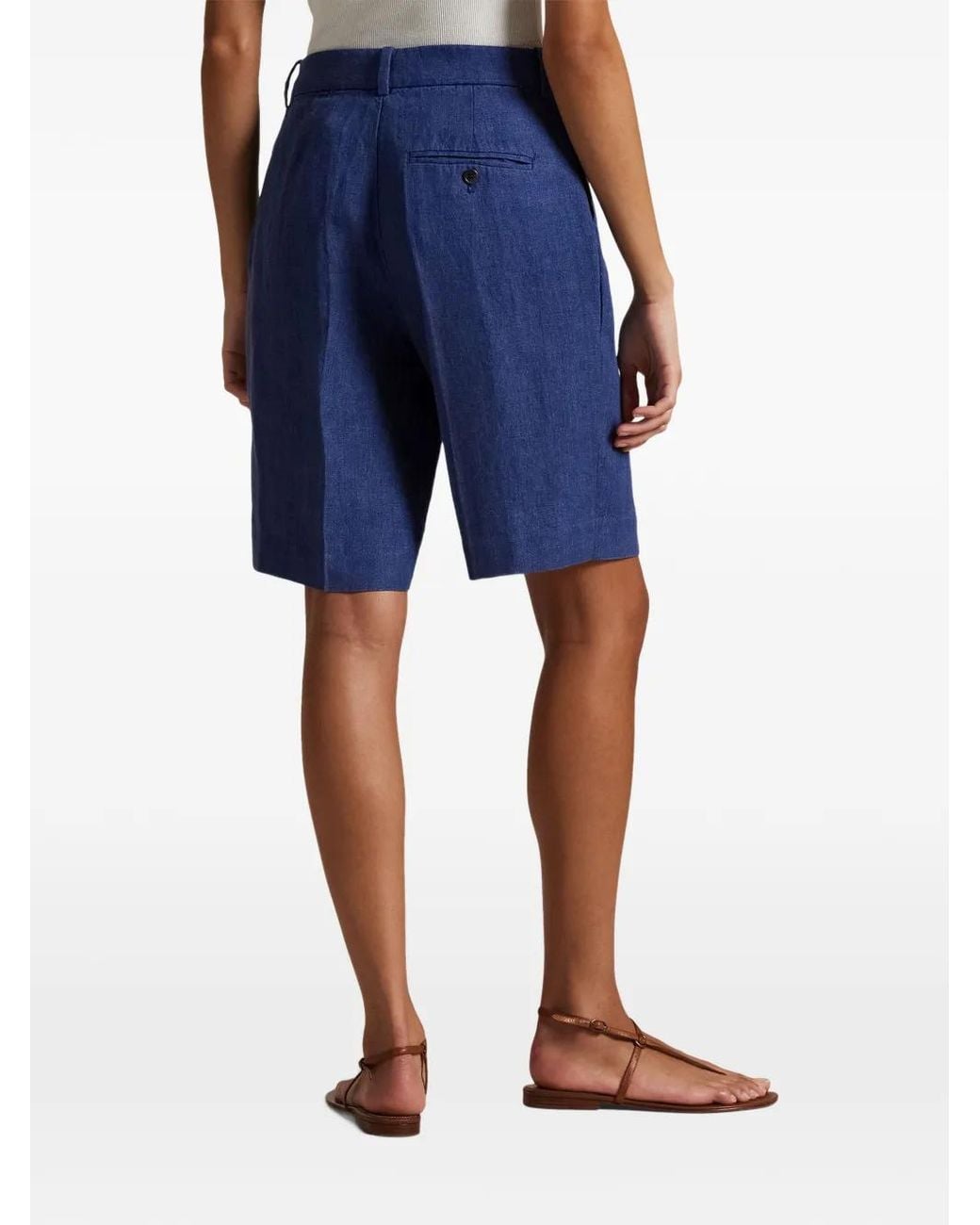 Polo Ralph Lauren Blue Pressed-Crease Shorts
