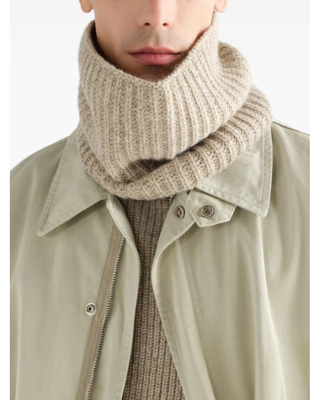 Lemaire Natural Neck Warmer Alpaca And Yak Wool Blend
