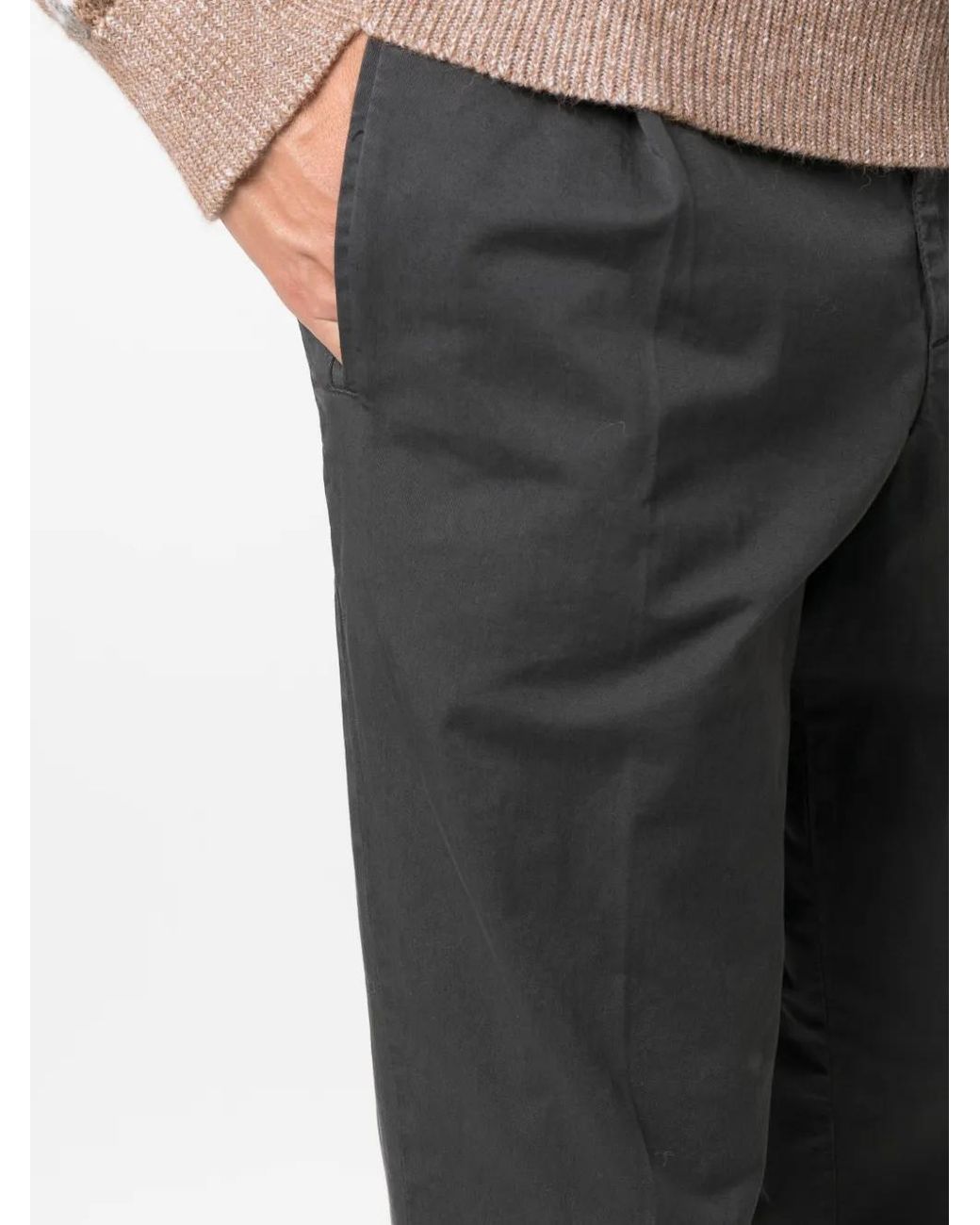 Barena Gray Mid-Rise Straight-Leg Trousers for men