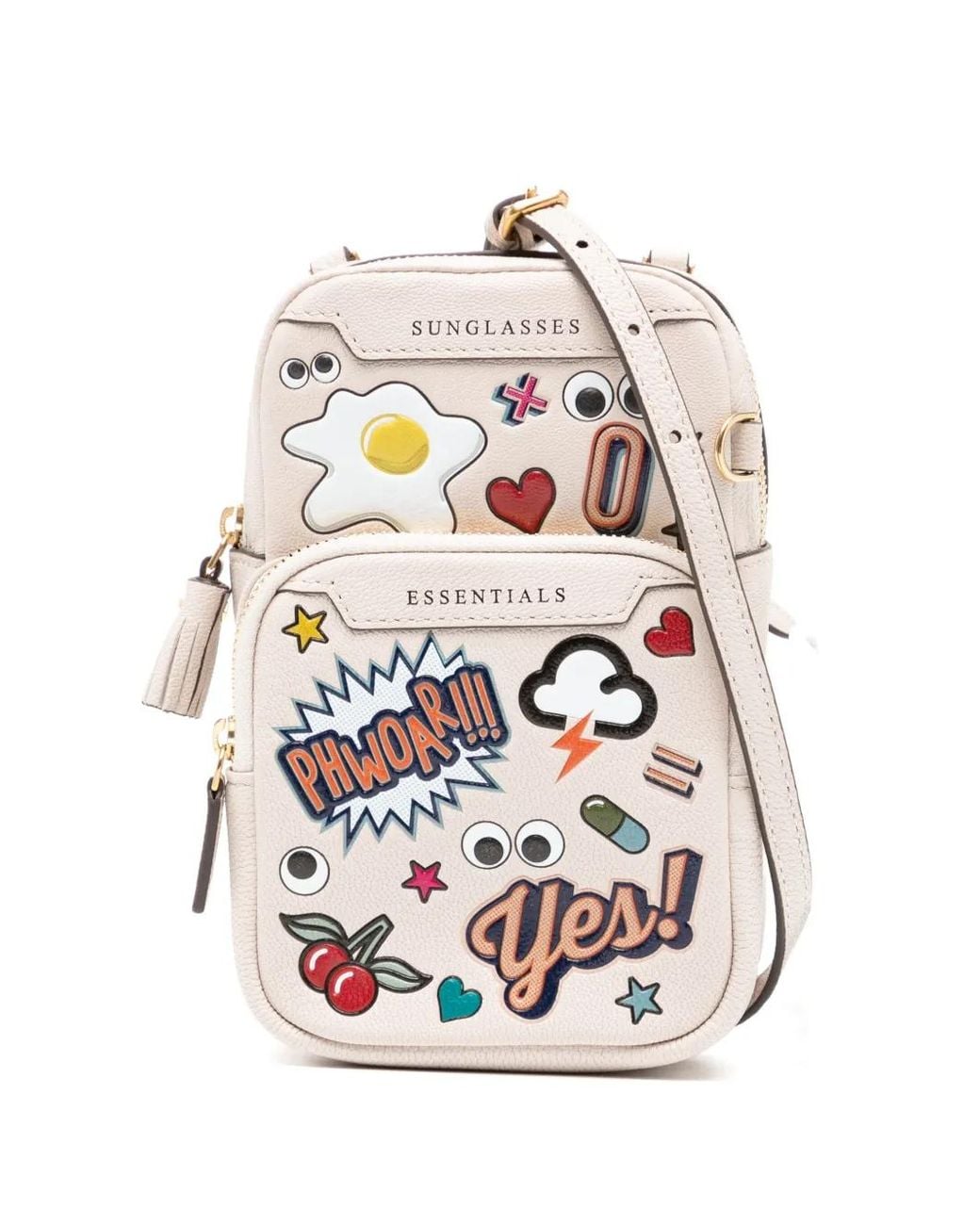 Anya Hindmarch White Stickers Cross Body Bag