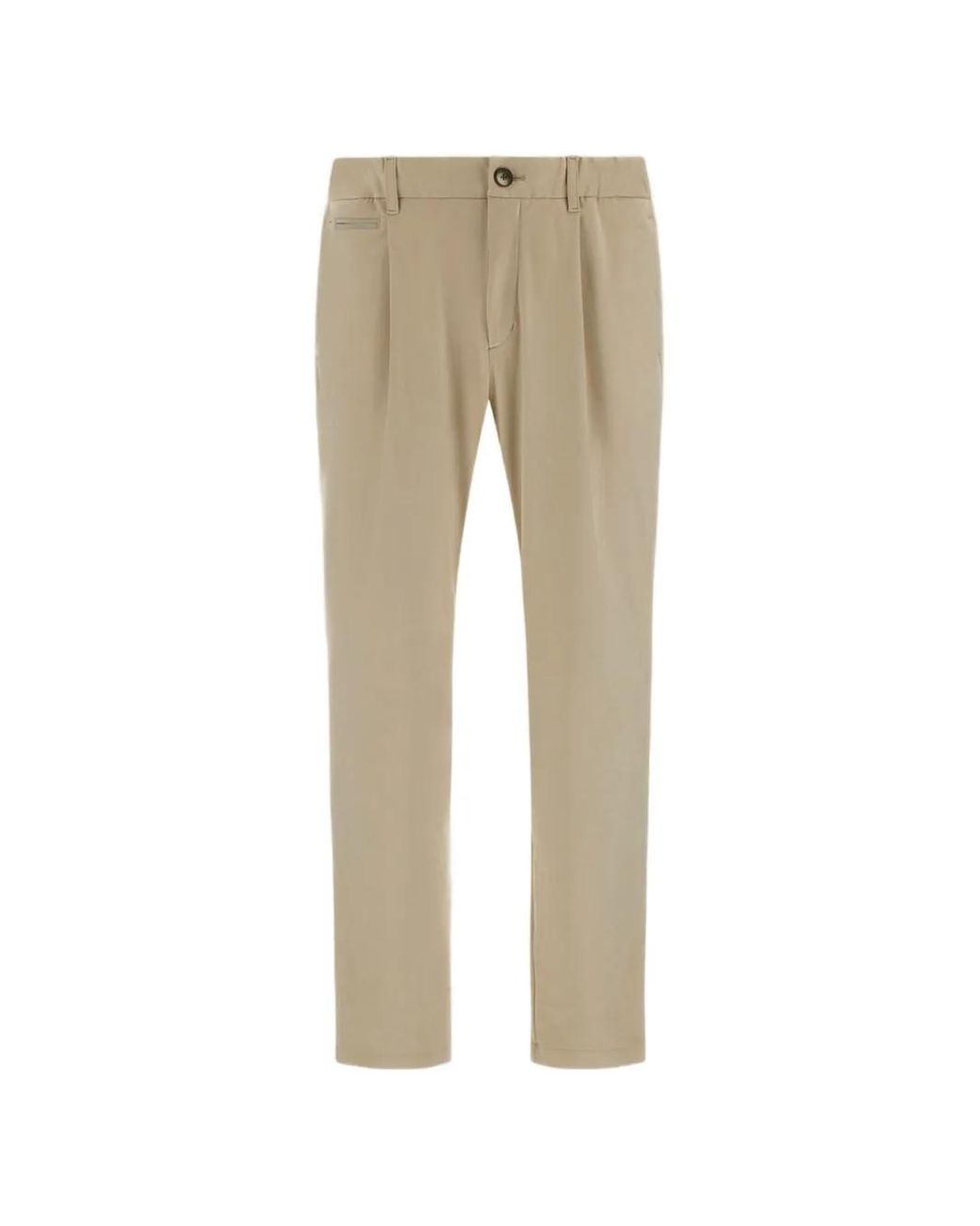 Herno Natural Pleated-Front Trousers for men