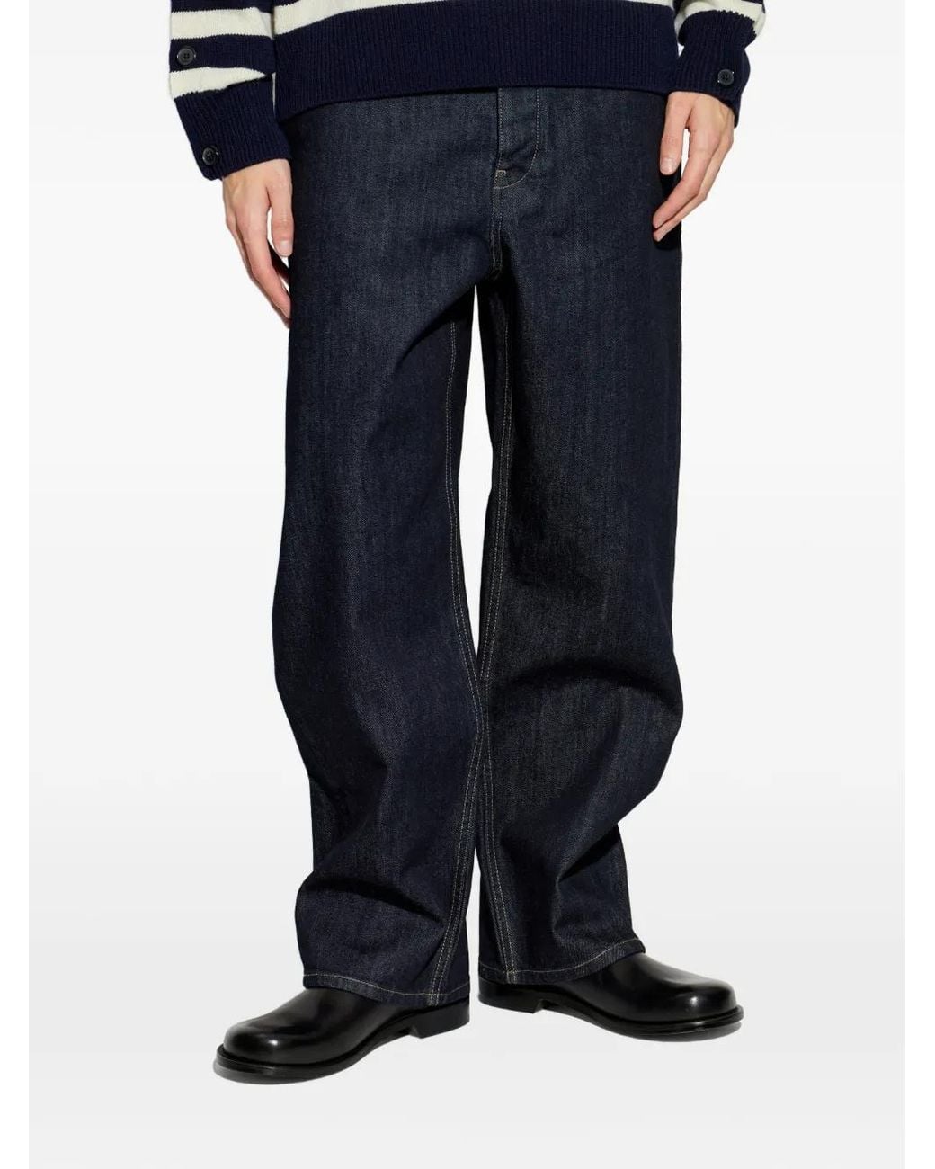 Jil Sander Blue Button-Fastening Jeans for men