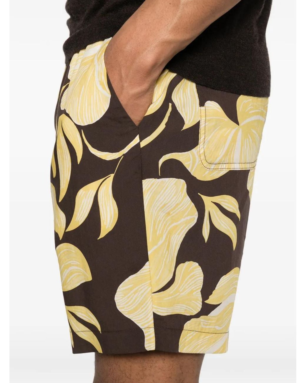 Altea Metallic Floral-Print Shorts for men
