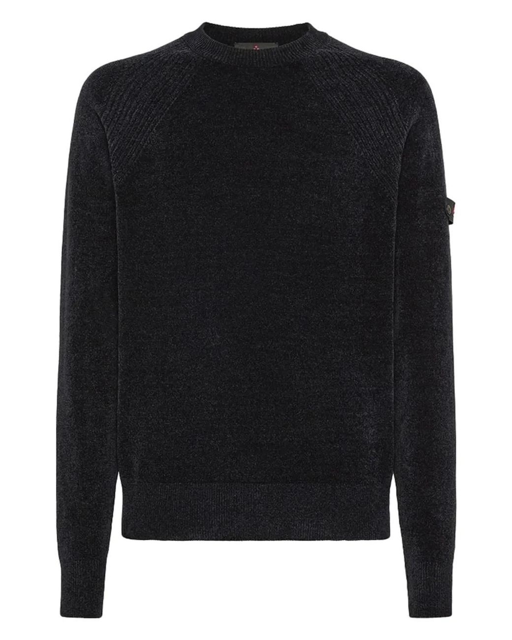 Peuterey Black Textured Panelled Sweater for men