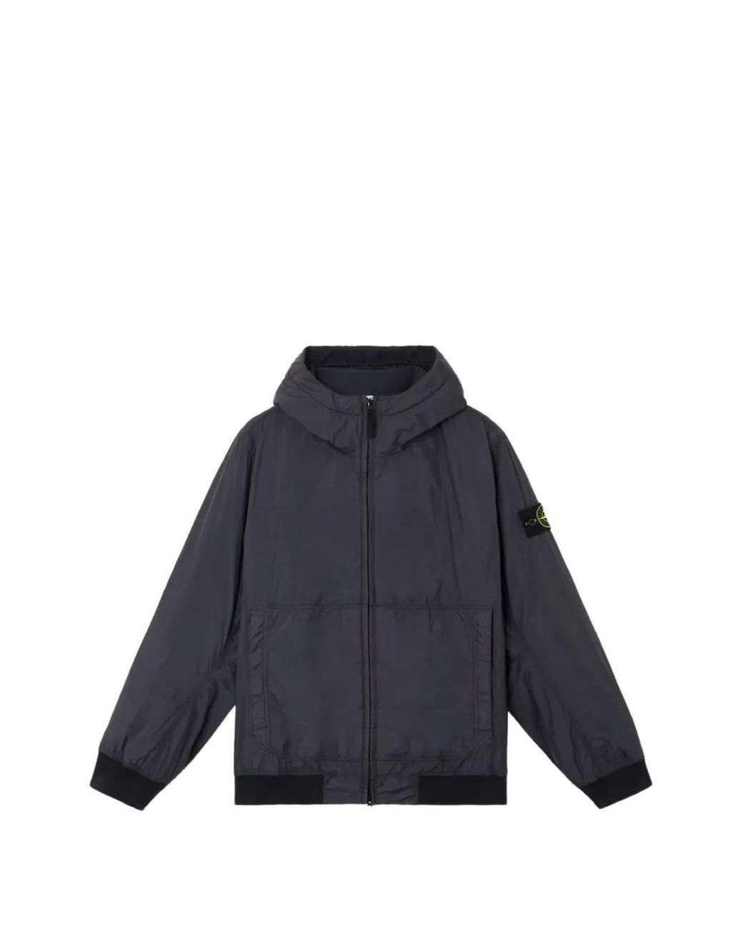 Stone Island Blue Crinkle Reps Hooded Jacket for men