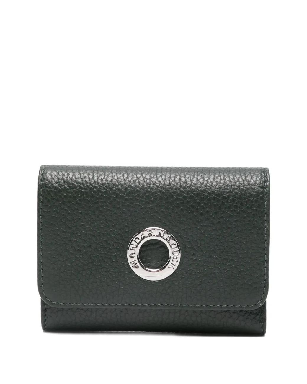 Mandarina Duck Black Logo-Plaque Leather Wallet